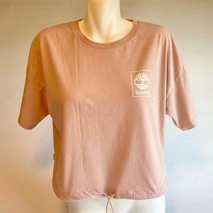 New Timberland Pink 100% Cotton Short Sleeve Top size M